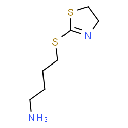 ChemSpider 2D Image | 4-(4,5-Dihydro-1,3-thiazol-2-ylsulfanyl)-1-butanamine | C7H14N2S2