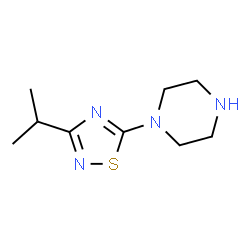 ChemSpider 2D Image | 1-(3-Isopropyl-1,2,4-thiadiazol-5-yl)piperazine | C9H16N4S