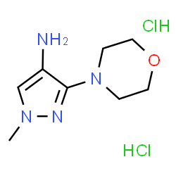 ChemSpider 2D Image | 1-methyl-3-(morpholin-4-yl)pyrazol-4-amine dihydrochloride | C8H16Cl2N4O