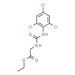 ChemSpider 2D Image | Ethyl N-[(2,4,6-trichlorophenyl)carbamoyl]glycinate | C11H11Cl3N2O3