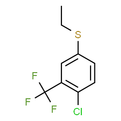 ChemSpider 2D Image | 1-Chloro-4-(ethylsulfanyl)-2-(trifluoromethyl)benzene | C9H8ClF3S