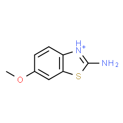 ChemSpider 2D Image | 2-Amino-6-methoxy-1,3-benzothiazol-3-ium | C8H9N2OS
