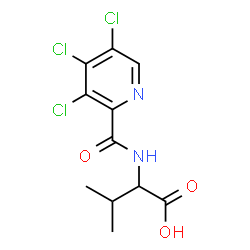 ChemSpider 2D Image | N-[(3,4,5-Trichloro-2-pyridinyl)carbonyl]valine | C11H11Cl3N2O3