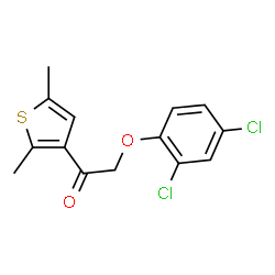 ChemSpider 2D Image | 2-(2,4-Dichlorophenoxy)-1-(2,5-dimethyl-3-thienyl)ethanone | C14H12Cl2O2S