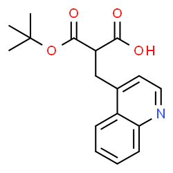 ChemSpider 2D Image | 3-(TERT-BUTOXY)-3-OXO-2-[(QUINOLIN-4-YL)METHYL]PROPANOIC ACID | C17H19NO4