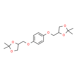 ChemSpider 2D Image | 4,4'-[1,4-Phenylenebis(oxymethylene)]bis(2,2-dimethyl-1,3-dioxolane) | C18H26O6