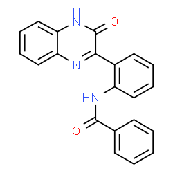 ChemSpider 2D Image | N-[2-(3-Oxo-3,4-dihydro-2-quinoxalinyl)phenyl]benzamide | C21H15N3O2