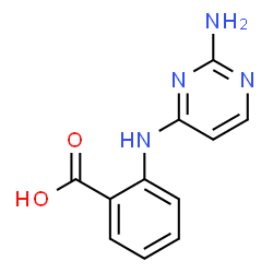 ChemSpider 2D Image | 2-[(2-Amino-4-pyrimidinyl)amino]benzoic acid | C11H10N4O2