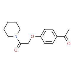 ChemSpider 2D Image | 2-(4-Acetylphenoxy)-1-(1-piperidinyl)ethanone | C15H19NO3