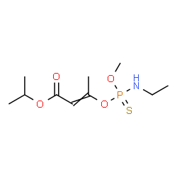 ChemSpider 2D Image | Isopropyl 3-{[(ethylamino)(methoxy)phosphorothioyl]oxy}-2-butenoate | C10H20NO4PS