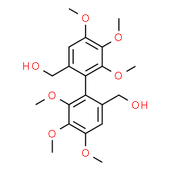ChemSpider 2D Image | (4,4',5,5',6,6'-Hexamethoxy-2,2'-biphenyldiyl)dimethanol | C20H26O8
