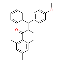 ChemSpider 2D Image | 1-Mesityl-3-(4-methoxyphenyl)-2-methyl-3-phenyl-1-propanone | C26H28O2