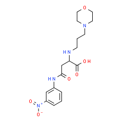 ChemSpider 2D Image | N~2~-[3-(4-Morpholinyl)propyl]-N-(3-nitrophenyl)asparagine | C17H24N4O6