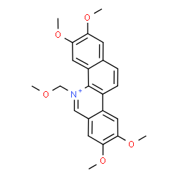 ChemSpider 2D Image | 2,3,8,9-Tetramethoxy-5-(methoxymethyl)benzo[c]phenanthridinium | C23H24NO5
