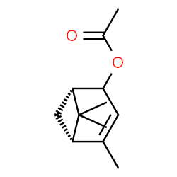 ChemSpider 2D Image | (1S,5S)-4,6,6-Trimethylbicyclo[3.1.1]hept-3-en-2-yl acetate | C12H18O2