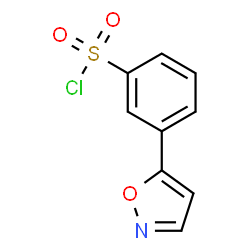 ChemSpider 2D Image | 3-(1,2-Oxazol-5-yl)benzenesulfonyl chloride | C9H6ClNO3S