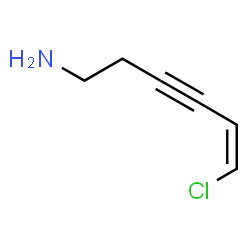 ChemSpider 2D Image | (5Z)-6-Chloro-5-hexen-3-yn-1-amine | C6H8ClN
