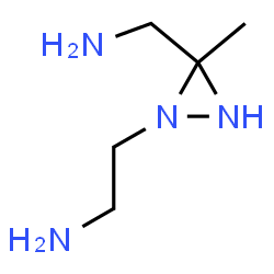 ChemSpider 2D Image | 2-[3-(Aminomethyl)-3-methyl-1-diaziridinyl]ethanamine | C5H14N4