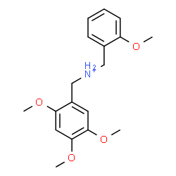 ChemSpider 2D Image | (2-Methoxyphenyl)-N-(2,4,5-trimethoxybenzyl)methanaminium | C18H24NO4