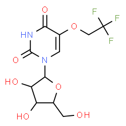 ChemSpider 2D Image | 1-Pentofuranosyl-5-(2,2,2-trifluoroethoxy)-2,4(1H,3H)-pyrimidinedione | C11H13F3N2O7
