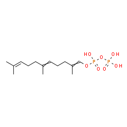 ChemSpider 2D Image | 2,6,10-Trimethyl-1,5,9-undecatrien-1-yl trihydrogen diphosphate | C14H26O7P2