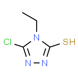 ChemSpider 2D Image | 5-Chloro-4-ethyl-4H-1,2,4-triazole-3-thiol | C4H6ClN3S