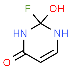ChemSpider 2D Image | 2-Fluoro-2-hydroxy-2,3-dihydro-4(1H)-pyrimidinone | C4H5FN2O2
