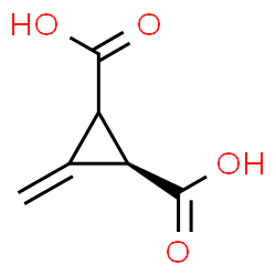 ChemSpider 2D Image | (1R)-3-Methylene-1,2-cyclopropanedicarboxylic acid | C6H6O4
