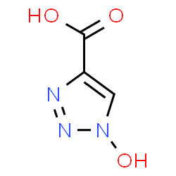 ChemSpider 2D Image | 1-Hydroxy-1H-1,2,3-triazole-4-carboxylic acid | C3H3N3O3