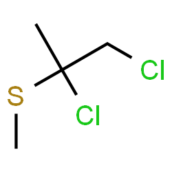 ChemSpider 2D Image | 1,2-Dichloro-2-(methylsulfanyl)propane | C4H8Cl2S
