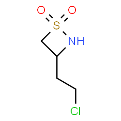 ChemSpider 2D Image | 3-(2-Chloroethyl)-1,2-thiazetidine 1,1-dioxide | C4H8ClNO2S