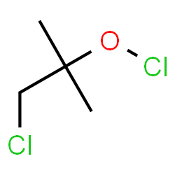 ChemSpider 2D Image | 1-Chloro-2-methyl-2-propanyl hypochlorite | C4H8Cl2O