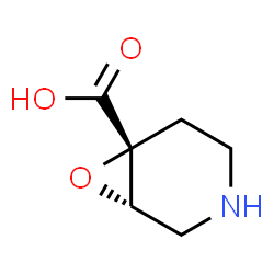 ChemSpider 2D Image | (1S,6R)-7-Oxa-3-azabicyclo[4.1.0]heptane-6-carboxylic acid | C6H9NO3