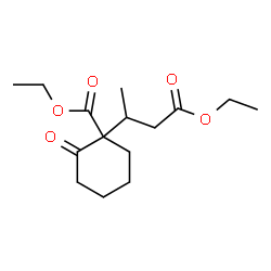 ChemSpider 2D Image | Ethyl 1-(4-ethoxy-4-oxo-2-butanyl)-2-oxocyclohexanecarboxylate | C15H24O5
