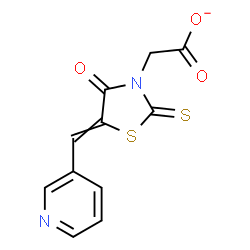 ChemSpider 2D Image | [4-Oxo-5-(3-pyridinylmethylene)-2-thioxo-1,3-thiazolidin-3-yl]acetate | C11H7N2O3S2