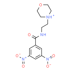 ChemSpider 2D Image | 4-{2-[(3,5-Dinitrobenzoyl)amino]ethyl}morpholin-4-ium | C13H17N4O6