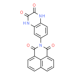 ChemSpider 2D Image | 2-(2,3-Dioxo-1,2,3,4-tetrahydro-6-quinoxalinyl)-1H-benzo[de]isoquinoline-1,3(2H)-dione | C20H11N3O4
