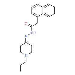 ChemSpider 2D Image | 2-(1-Naphthyl)-N'-(1-propyl-4-piperidinylidene)acetohydrazide | C20H25N3O