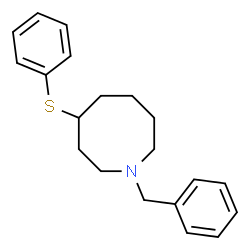 ChemSpider 2D Image | 1-Benzyl-4-(phenylthio)azocane | C20H25NS