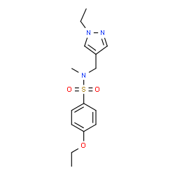 ChemSpider 2D Image | 4-Ethoxy-N-[(1-ethyl-1H-pyrazol-4-yl)methyl]-N-methylbenzenesulfonamide | C15H21N3O3S