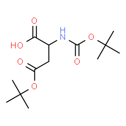 ChemSpider 2D Image | 4-[(2-Methyl-2-propanyl)oxy]-2-({[(2-methyl-2-propanyl)oxy]carbonyl}amino)-4-oxobutanoic acid | C13H23NO6