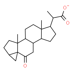 ChemSpider 2D Image | 2-(3a,5a-Dimethyl-10-oxohexadecahydrocyclopenta[a]cyclopropa[2,3]cyclopenta[1,2-f]naphthalen-6-yl)propanoate | C22H31O3