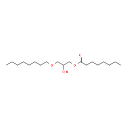 ChemSpider 2D Image | 2-Hydroxy-3-(octyloxy)propyl octanoate | C19H38O4