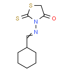 ChemSpider 2D Image | 3-[(Cyclohexylmethylene)amino]-2-thioxo-1,3-thiazolidin-4-one | C10H14N2OS2