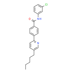 ChemSpider 2D Image | N-(3-Chlorophenyl)-4-(5-pentyl-2-pyridinyl)benzamide | C23H23ClN2O
