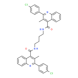 ChemSpider 2D Image | N,N'-1,4-Butanediylbis[2-(4-chlorophenyl)-3-methyl-4-quinolinecarboxamide] | C38H32Cl2N4O2