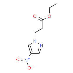 ChemSpider 2D Image | ethyl 3-(4-nitropyrazol-1-yl)propanoate | C8H11N3O4