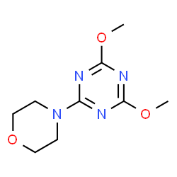 ChemSpider 2D Image | 2,4-Dimethoxy-6-(4-morpholinyl)-1,3,5-triazine | C9H14N4O3