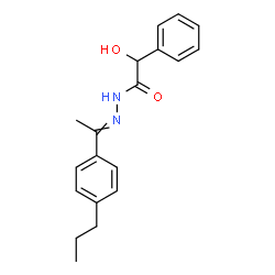 ChemSpider 2D Image | 2-Hydroxy-2-phenyl-N'-[1-(4-propylphenyl)ethylidene]acetohydrazide | C19H22N2O2