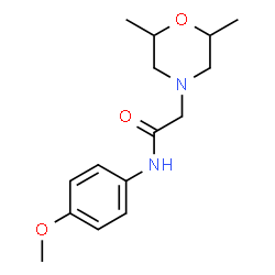 ChemSpider 2D Image | 2-(2,6-Dimethyl-4-morpholinyl)-N-(4-methoxyphenyl)acetamide | C15H22N2O3
